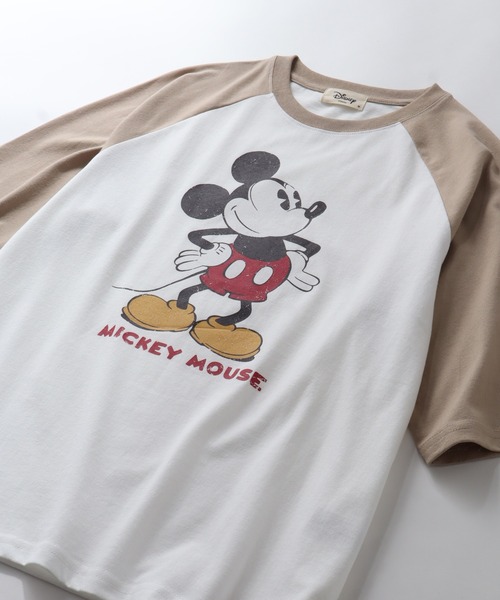 Disney（ディズニー）の「【Disney/ディズニー】ミッキーマウス アートワーク 七分袖 Tシャツ（Tシャツ/カットソー・レディース・杢グレー/ホワイト系2/ホワイト系1/ライトグレー・L/M）」の14枚目の写真