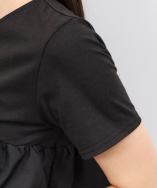 OPAQUE.CLIP（オペークドットクリップ）の「◆フリルドッキングカットソー【洗濯機洗い可】（Tシャツ/カットソー・レディース・ブラック/ネイビー/ホワイト・42/40/38）」の20枚目の写真