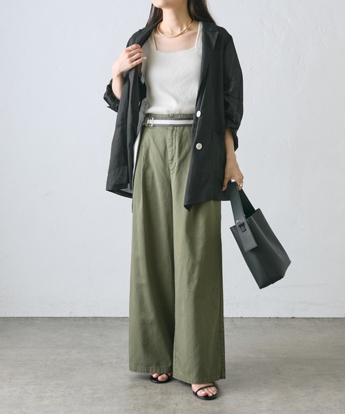 continuer de NICE CLAUP/ベルト付きチノワイドパンツ｜NICE
