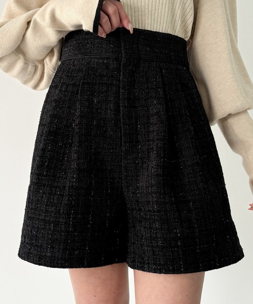 JUNOAH（ジュノア）の「【ロング／ショート丈選べる】ラメツイードパンツ[高身長サイズMT/低身長サイズS有り]（その他パンツ・レディース・ブラック系その他/アイボリー/ブラック系その他2/ブラック系その他3/ホワイト系その他/ブラック系その他4・MT/XL-Long/S-Long/L-Long/M-Long/S-Short/XL-Short/L-Short/M-Short）」の6枚目の写真