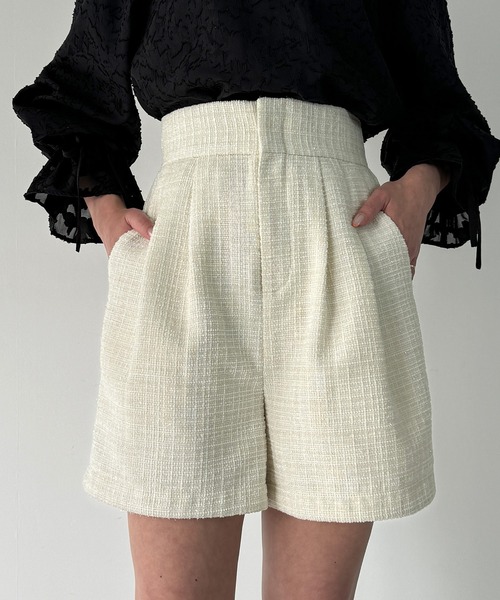 JUNOAH（ジュノア）の「【ロング／ショート丈選べる】ラメツイードパンツ[高身長サイズMT/低身長サイズS有り]（その他パンツ・レディース・ブラック系その他/アイボリー/ブラック系その他2/ブラック系その他3/ホワイト系その他/ブラック系その他4・MT/XL-Long/S-Long/L-Long/M-Long/S-Short/XL-Short/L-Short/M-Short）」の16枚目の写真