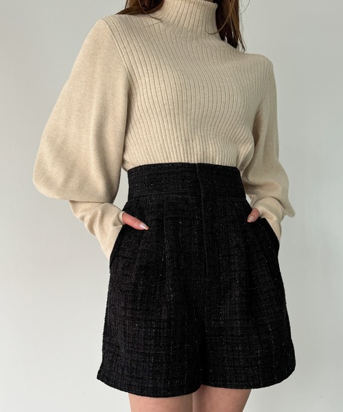 JUNOAH（ジュノア）の「【ロング／ショート丈選べる】ラメツイードパンツ[高身長サイズMT/低身長サイズS有り]（その他パンツ・レディース・ブラック系その他/アイボリー/ブラック系その他2/ブラック系その他3/ホワイト系その他/ブラック系その他4・MT/XL-Long/S-Long/L-Long/M-Long/S-Short/XL-Short/L-Short/M-Short）」の21枚目の写真