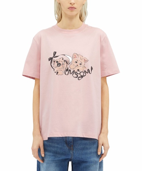 MSGM（エムエスジーエム）の「MSGM RIBBON CATS グラフィックTシャツ  