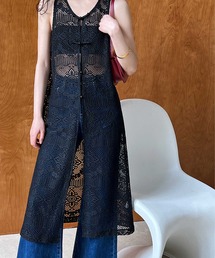 OSYAREVO（オシャレボ）の「レース ロング ジレ（ワンピース）」