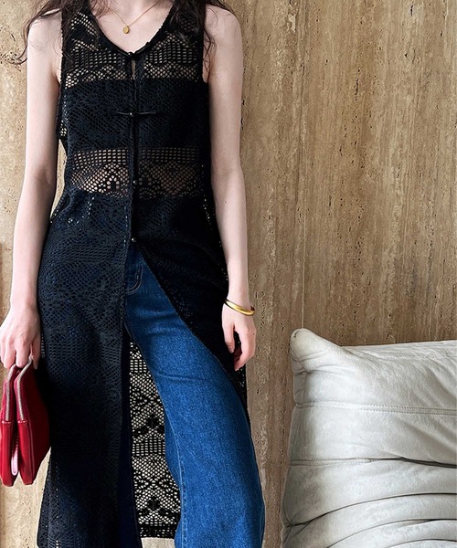 レース ロング ジレ（ワンピース）｜OSYAREVO（オシャレボ）の