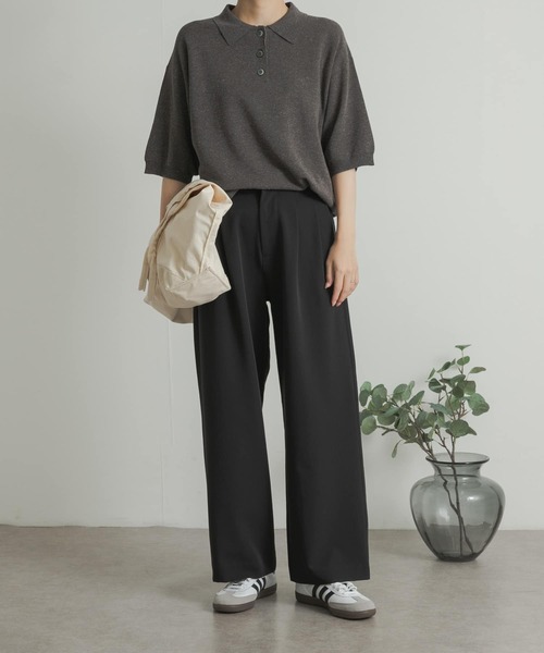 URBAN RESEARCH DOORS（アーバンリサーチドアーズ）の「『UR TECH』2タックトラウザーパンツ（その他パンツ・レディース・ブラウン/ブラック・SMALL/MEDIUM）」の9枚目の写真