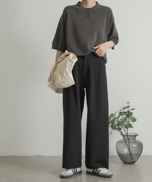 URBAN RESEARCH DOORS（アーバンリサーチドアーズ）の「『UR TECH』2タックトラウザーパンツ（その他パンツ・レディース・ブラウン/ブラック・SMALL/MEDIUM）」の10枚目の写真