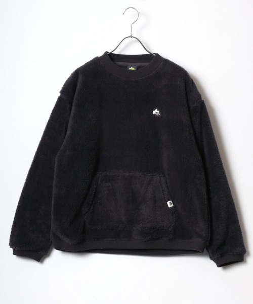 LOGOS（ロゴス）の「LOGOS/ロゴス シープボア ワンポイントロゴ刺繍 スウェットクルーネックトレーナー（スウェット・レディース・スミクロ/アイボリー/モカ・LL/M/L）」の8枚目の写真