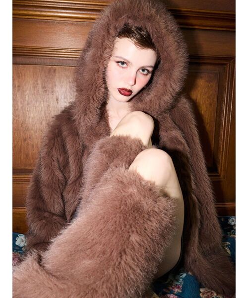 EVRIS（エヴリス）の「フェイクファーレッグウォーマー（レッグウォーマー・レディース・ベージュ/ブラウン・FREE）」の22枚目の写真