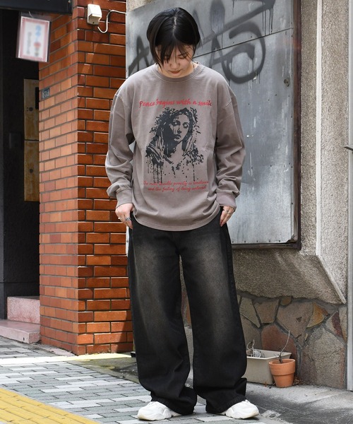 おしゃれスタ(オシャレスタ)の「Pigment hard wash long sleeve T-shirt/ピグメント ハードウォッシュ 長袖 Tシャツ/ロンT【IR】 オーバーサイズ メンズ レディース(Tシャツ/カットソー・メンズ・モカ/ブラウン系その他3/ブラック系その他/ブラウン系その他2/ブラック系その他3/ブラック/ブラウン系その他/ブラック系その他2・M/L/XL)」の19枚目の写真