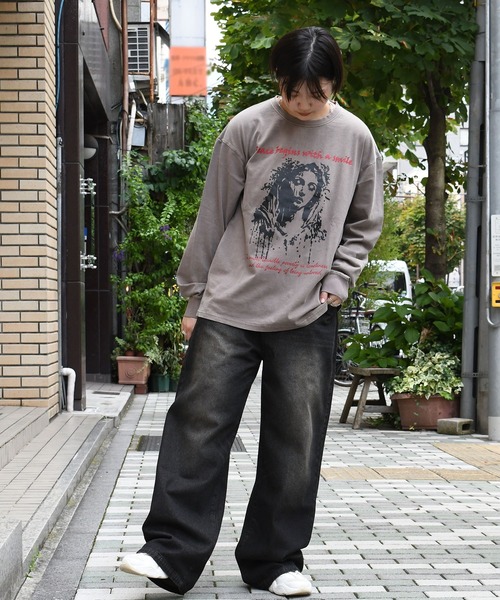 おしゃれスタ(オシャレスタ)の「Pigment hard wash long sleeve T-shirt/ピグメント ハードウォッシュ 長袖 Tシャツ/ロンT【IR】 オーバーサイズ メンズ レディース(Tシャツ/カットソー・メンズ・モカ/ブラウン系その他3/ブラック系その他/ブラウン系その他2/ブラック系その他3/ブラック/ブラウン系その他/ブラック系その他2・M/L/XL)」の20枚目の写真