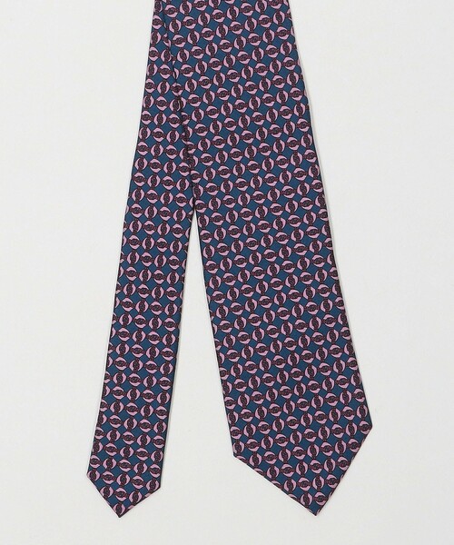 ＜Luisa Esposito＞8.0cm スタンプ ジオメトリック ネクタイ