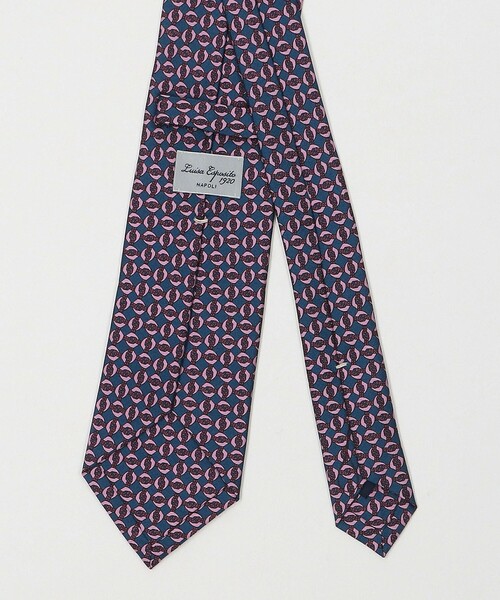 ＜Luisa Esposito＞8.0cm スタンプ ジオメトリック ネクタイ