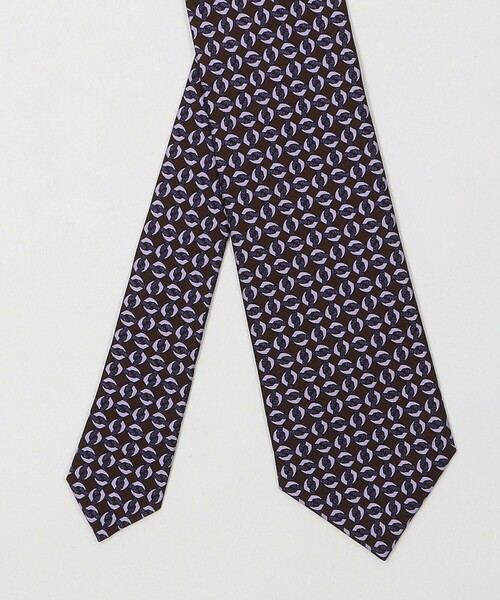 ＜Luisa Esposito＞8.0cm スタンプ ジオメトリック ネクタイ