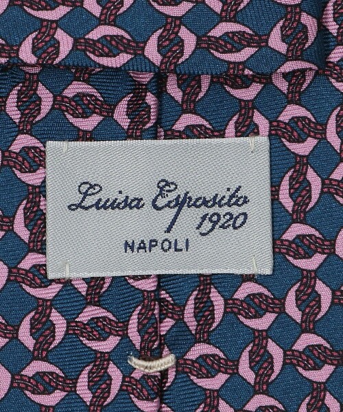 ＜Luisa Esposito＞8.0cm スタンプ ジオメトリック ネクタイ