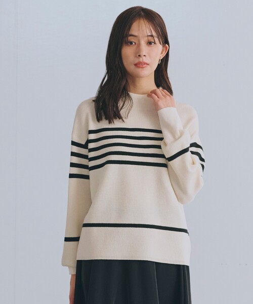 grove(グローブ)の「◆【雑誌掲載】毛玉軽減ボトルネックプルオーバー(ニット/セーター・レディース・ベージュ系2/ボルドー/ブラック系2/チャコール・03/02/05/01/04)」の2枚目の写真