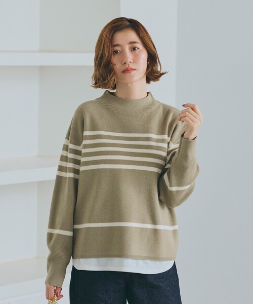 grove(グローブ)の「◆【雑誌掲載】毛玉軽減ボトルネックプルオーバー(ニット/セーター・レディース・ベージュ系2/ボルドー/ブラック系2/チャコール・03/02/05/01/04)」の3枚目の写真