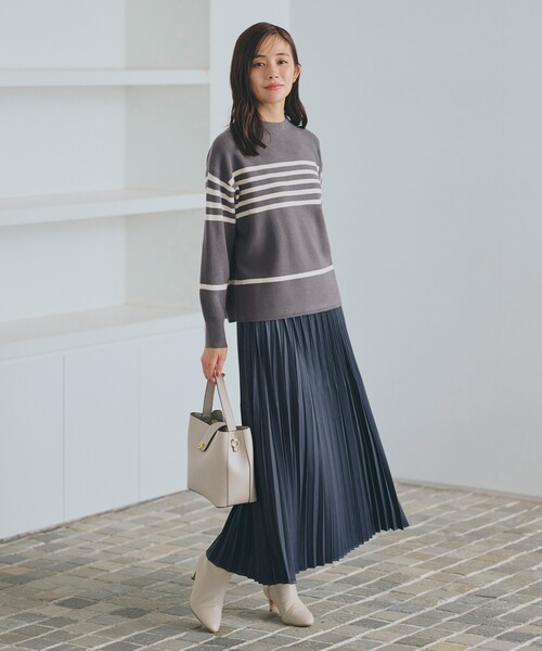 grove(グローブ)の「◆【雑誌掲載】毛玉軽減ボトルネックプルオーバー(ニット/セーター・レディース・ベージュ系2/ボルドー/ブラック系2/チャコール・03/02/05/01/04)」の10枚目の写真