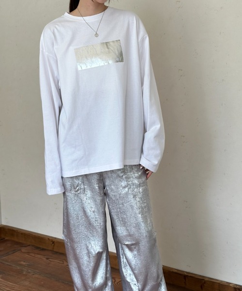Stone  ホワイト ロンT Lサイズ 刺繍ロンT(M ホワイト): トップス｜Right-on公式オンラインショップ