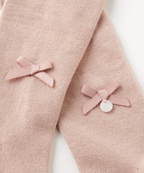 Tartine et Chocolat(タルティーヌエショコラ)の「【日本製】【お揃い】リボンチャームタイツ(80~140cm)(タイツ/ストッキング・キッズ・オフホワイト/グレー/ネイビー/ベージュ・SS/S/M/L)」の11枚目の写真