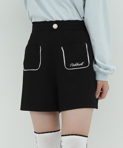 PINKHUNT（ピンクハント）の「PINKHUNT ピンクハント デザインポケット ショートパンツ 9872K（その他パンツ・キッズ・ブラック/スカイブルー系1・120cm/130cm/140cm/150cm/160cm）」の2枚目の写真