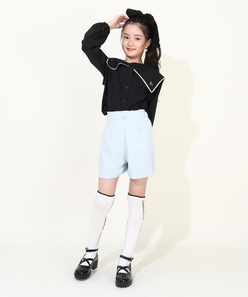 PINKHUNT（ピンクハント）の「PINKHUNT ピンクハント デザインポケット ショートパンツ 9872K（その他パンツ・キッズ・ブラック/スカイブルー系1・120cm/130cm/140cm/150cm/160cm）」の10枚目の写真