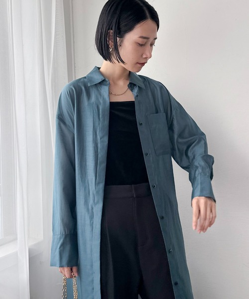 Doux archives（ドゥアルシーヴ）の「シアーロングシャツ