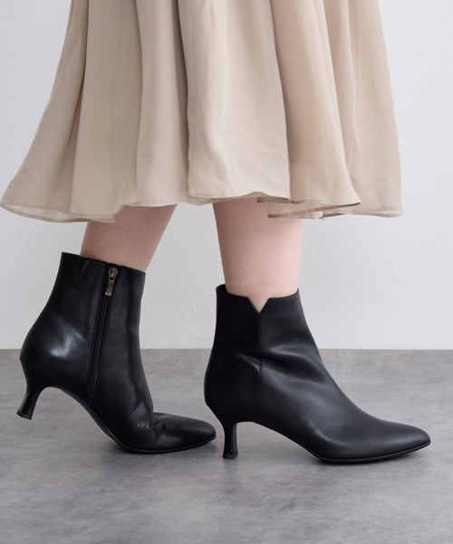 HIMIKO（ヒミコ）の「【Made in Japan】【撥水】サイドカットブーツ/641424（ブーツ・レディース・ブラック/アイボリー/グレー・22.0cm/22.5cm/23.0cm/23.5cm/24.0cm/24.5cm/25.0cm/25.5cm）」の12枚目の写真