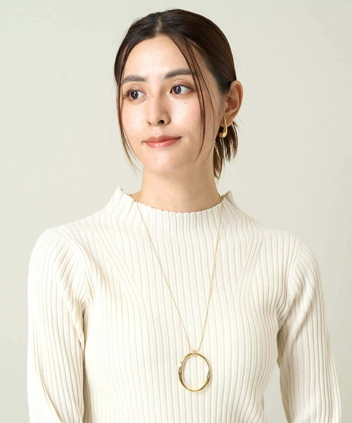 a.v.v（アーヴェヴェ）の「リングチェーンロングネックレス（ネックレス・レディース・ゴールド/シルバー・38）」の4枚目の写真