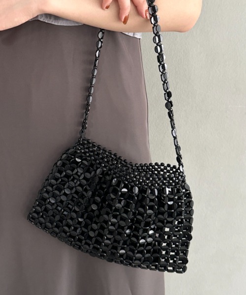 セール】ヴィンテージメタルビーズショルダーバッグ パーティーバッグ