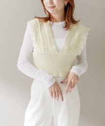 URBAN RESEARCH ROSSO WOMEN | TORRAZZO DONNA　フリンジニットビスチェ(ベスト)