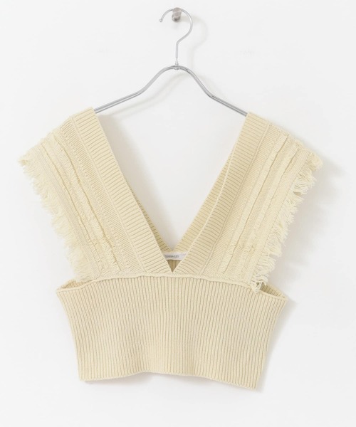 URBAN RESEARCH ROSSO WOMEN(アーバンリサーチ ロッソ)の「TORRAZZO DONNA フリンジニットビスチェ(ベスト・レディース・アイボリー・FREE)」の7枚目の写真