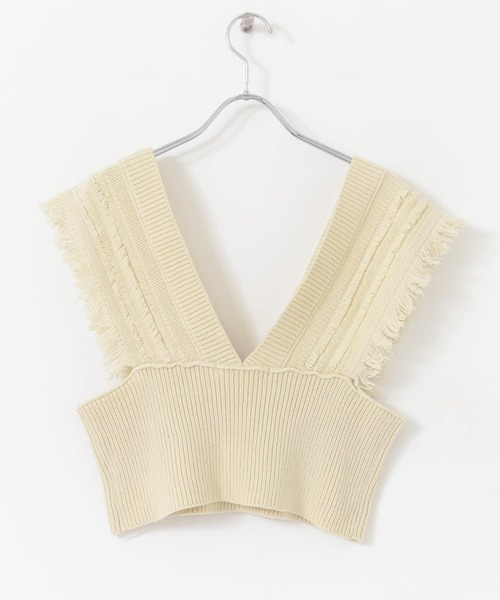 URBAN RESEARCH ROSSO WOMEN(アーバンリサーチ ロッソ)の「TORRAZZO DONNA フリンジニットビスチェ(ベスト・レディース・アイボリー・FREE)」の6枚目の写真