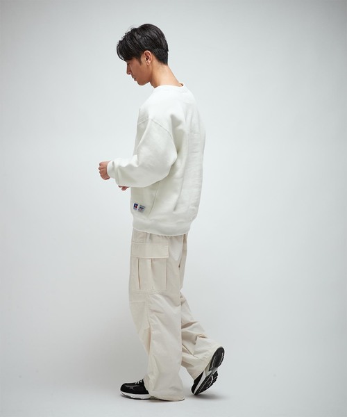 RUSSELL（ラッセル）の「【RUSSELL ATHLETIC】別注 カットオフクルーネックスウェット（スウェット・メンズ・ネイビー/ホワイト×ホワイト/ライトグレー・LARGE/MEDIUM）」の15枚目の写真