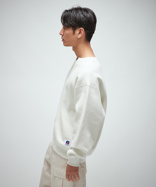 RUSSELL（ラッセル）の「【RUSSELL ATHLETIC】別注 カットオフクルーネックスウェット（スウェット・メンズ・ネイビー/ホワイト×ホワイト/ライトグレー・LARGE/MEDIUM）」の20枚目の写真