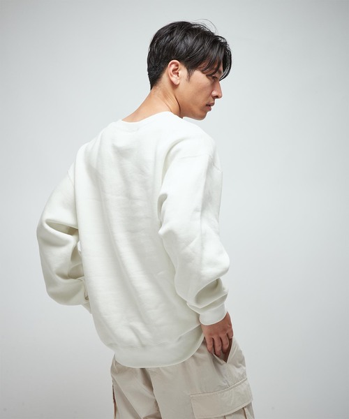 RUSSELL（ラッセル）の「【RUSSELL ATHLETIC】別注 カットオフクルーネックスウェット（スウェット・メンズ・ネイビー/ホワイト×ホワイト/ライトグレー・LARGE/MEDIUM）」の22枚目の写真