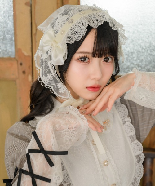 ヘッドドレス ヘッドドレス付きバブーシュカ（その他ヘアアクセサリー