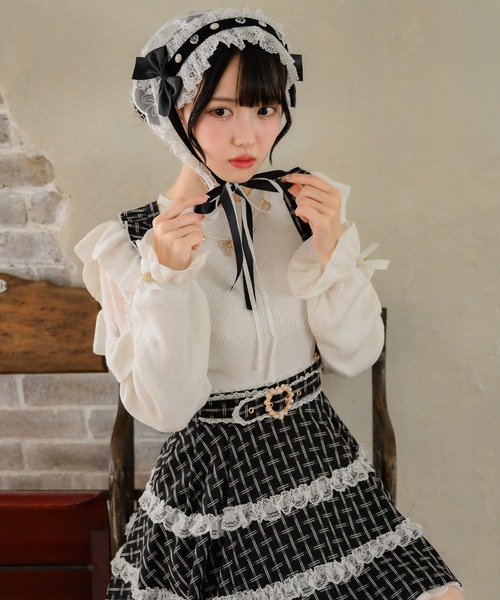 ROJITA(ロジータ)の「ヘッドドレス付きバブーシュカ(その他ヘアアクセサリー・レディース・ブラック/ホワイト・FREE)」の19枚目の写真