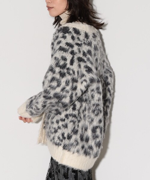 GALLEST(ギャレスト)の「レオパードフェザーカーディガン(カーディガン/ボレロ・レディース・イエロー系その他6/ダークブラウン系4/チャコール・38)」の17枚目の写真