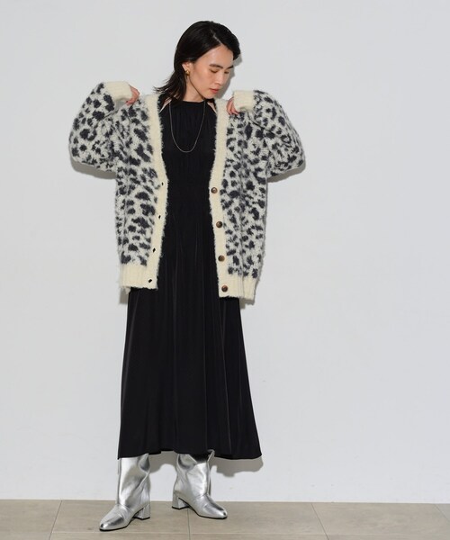 GALLEST(ギャレスト)の「レオパードフェザーカーディガン(カーディガン/ボレロ・レディース・イエロー系その他6/ダークブラウン系4/チャコール・38)」の22枚目の写真