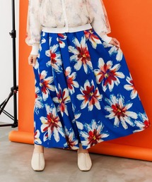 143610：アートな花orメルヘンキノコ 2柄展開スカート