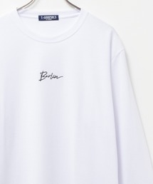 T-GRAPHICS ワンポイント刺繍長袖Tシャツ