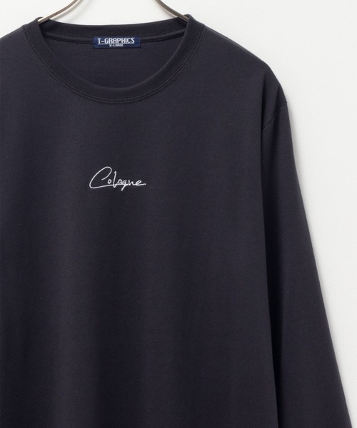 Mac-House(マックハウス)の「T-GRAPHICS ワンポイント刺繍長袖Tシャツ(Tシャツ/カットソー・メンズ・ブラック/ブルーグレー/グレイッシュベージュ/ホワイト/ブラウン/モカ/ブルー系1/ベージュ系1/ブラック系2/ホワイト系1/ブルーグリーン/ブラック系1・S/M/L/XL)」の6枚目の写真