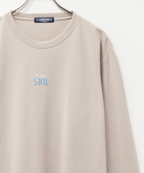 Mac-House(マックハウス)の「T-GRAPHICS ワンポイント刺繍長袖Tシャツ(Tシャツ/カットソー・メンズ・ブラック/ブルーグレー/グレイッシュベージュ/ホワイト/ブラウン/モカ/ブルー系1/ベージュ系1/ブラック系2/ホワイト系1/ブルーグリーン/ブラック系1・S/M/L/XL)」の10枚目の写真