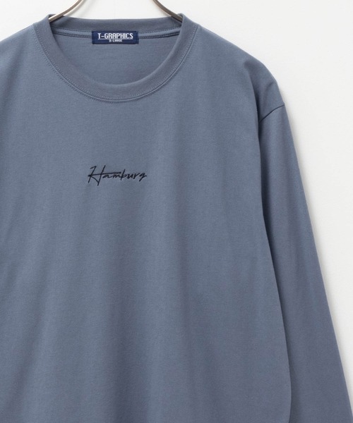 Mac-House(マックハウス)の「T-GRAPHICS ワンポイント刺繍長袖Tシャツ(Tシャツ/カットソー・メンズ・ブラック/ブルーグレー/グレイッシュベージュ/ホワイト/ブラウン/モカ/ブルー系1/ベージュ系1/ブラック系2/ホワイト系1/ブルーグリーン/ブラック系1・S/M/L/XL)」の12枚目の写真