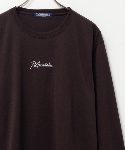 Mac-House(マックハウス)の「T-GRAPHICS ワンポイント刺繍長袖Tシャツ(Tシャツ/カットソー・メンズ・ブラック/ブルーグレー/グレイッシュベージュ/ホワイト/ブラウン/モカ/ブルー系1/ベージュ系1/ブラック系2/ホワイト系1/ブルーグリーン/ブラック系1・S/M/L/XL)」の7枚目の写真