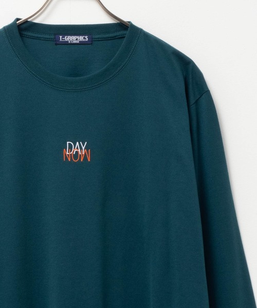 Mac-House(マックハウス)の「T-GRAPHICS ワンポイント刺繍長袖Tシャツ(Tシャツ/カットソー・メンズ・ブラック/ブルーグレー/グレイッシュベージュ/ホワイト/ブラウン/モカ/ブルー系1/ベージュ系1/ブラック系2/ホワイト系1/ブルーグリーン/ブラック系1・S/M/L/XL)」の11枚目の写真