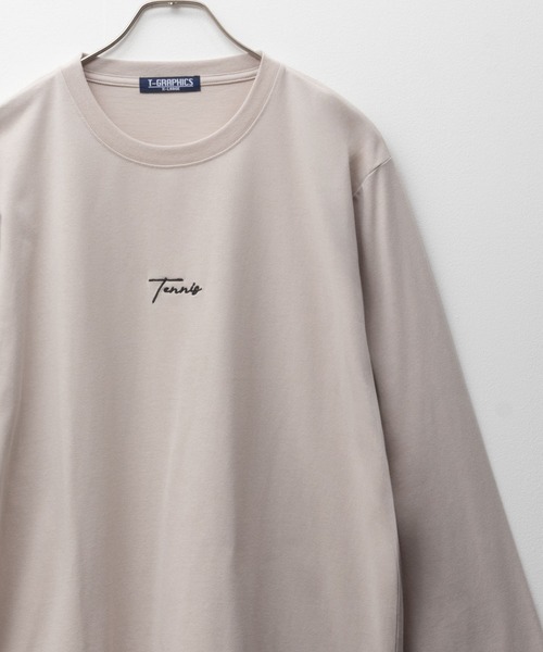 Mac-House(マックハウス)の「T-GRAPHICS ワンポイント刺繍長袖Tシャツ(Tシャツ/カットソー・メンズ・ブラック/ブルーグレー/グレイッシュベージュ/ホワイト/ブラウン/モカ/ブルー系1/ベージュ系1/ブラック系2/ホワイト系1/ブルーグリーン/ブラック系1・S/M/L/XL)」の9枚目の写真