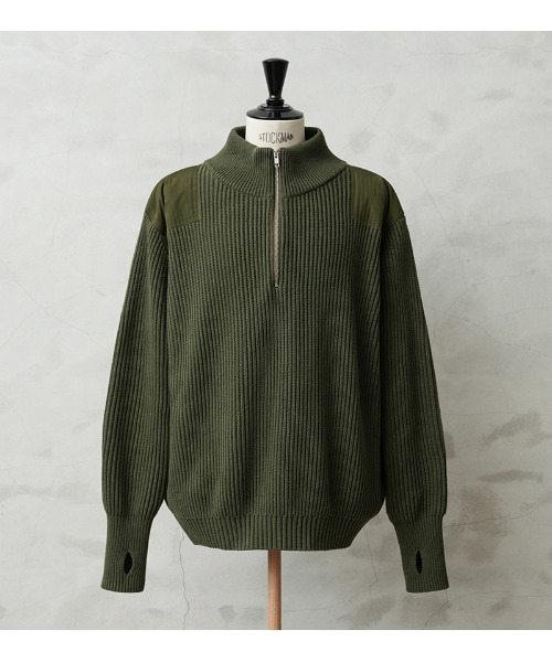 米軍 U.S.M.C コットンニット コマンドハーフジップセーター WAIPER