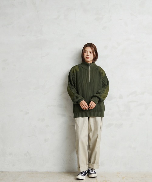 米軍 U.S.M.C コットンニット コマンドハーフジップセーター WAIPER